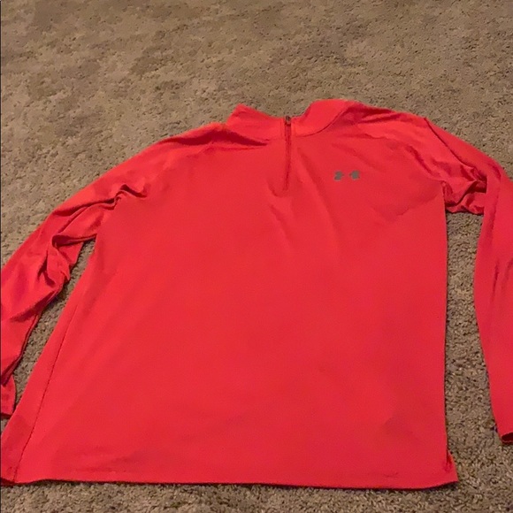 under armour red quarter zip